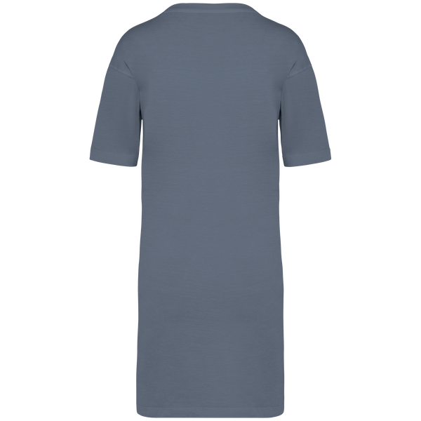 Vestido T-shirt Eco-responsável com Aspeto Lavado Senhora-RAG-Tailors-Fardas-e-Uniformes-Vestuario-Pro
