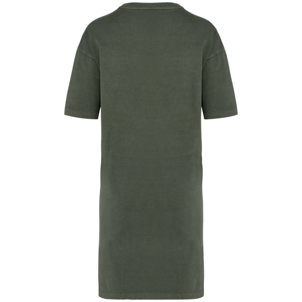 Vestido T-shirt Eco-responsável com Aspeto Lavado Senhora-RAG-Tailors-Fardas-e-Uniformes-Vestuario-Pro
