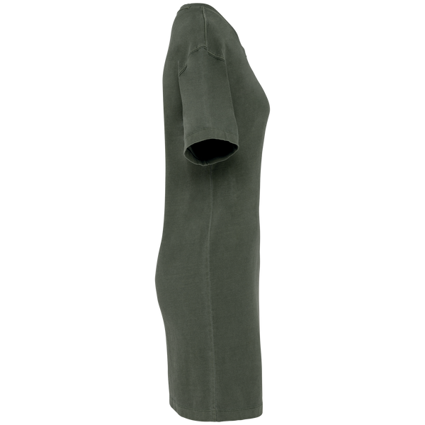 Vestido T-shirt Eco-responsável com Aspeto Lavado Senhora-RAG-Tailors-Fardas-e-Uniformes-Vestuario-Pro