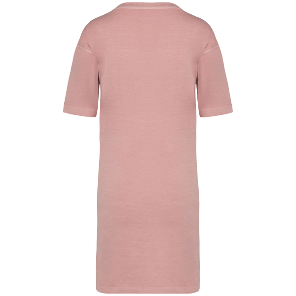 Vestido T-shirt Eco-responsável com Aspeto Lavado Senhora-RAG-Tailors-Fardas-e-Uniformes-Vestuario-Pro