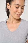 T-shirt Decote em V Antibacteriana de Senhora