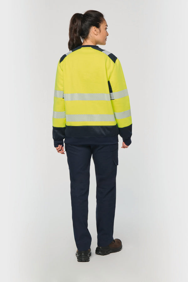 Sweatshirt de Alta Visibilidade em Material Reciclado Decote Redondo Unissexo-RAG-Tailors-Fardas-e-Uniformes-Vestuario-Pro
