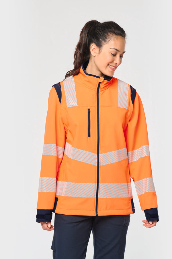 Casaco Softshell de Alta Visibilidade Reciclado com Mangas Amovíveis