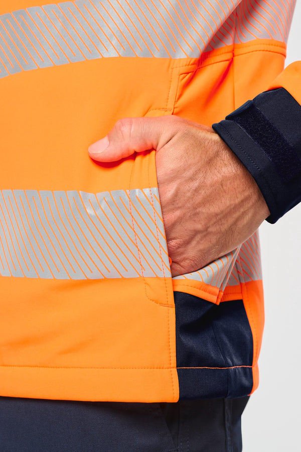 Casaco Softshell de Alta Visibilidade Reciclado com Mangas Amovíveis