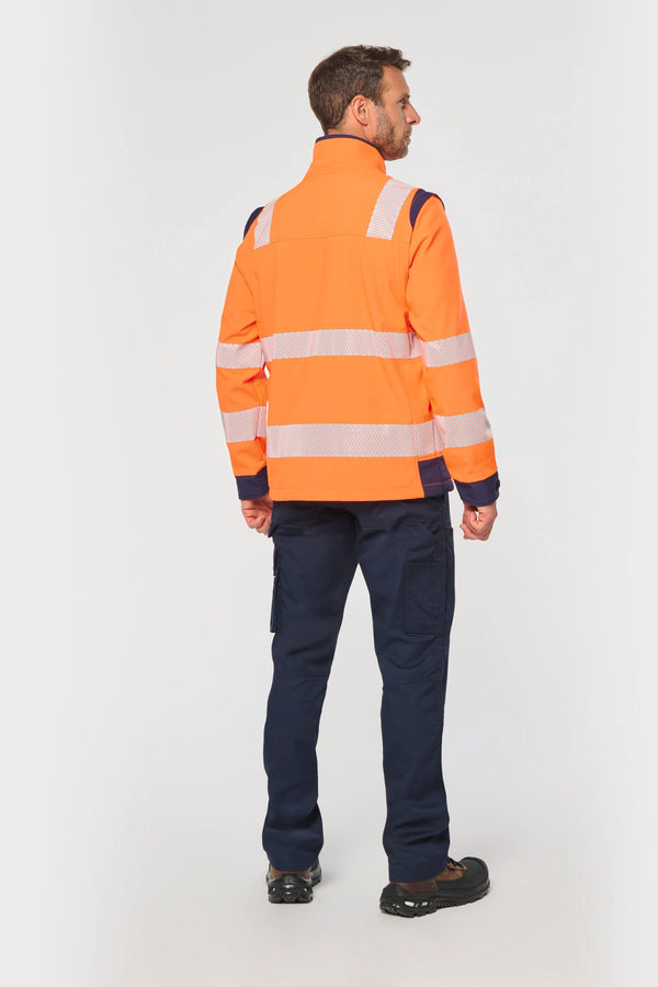 Casaco Softshell de Alta Visibilidade Reciclado com Mangas Amovíveis