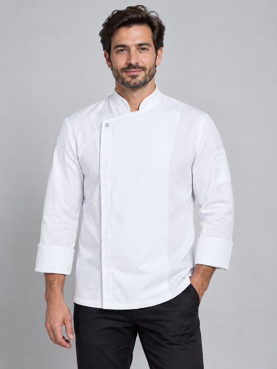 JALECA EM TECIDO TRANSPIRÁVEL-Branco-46-RAG-Tailors-Fardas-e-Uniformes-Vestuario-Pro
