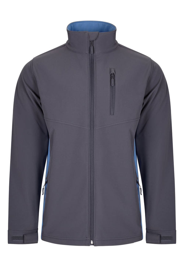 Casaco Soft Shell Total Match Indústria-Cinza/azul Celeste - 08/05-XS-RAG-Tailors-Fardas-e-Uniformes-Vestuario-Pro