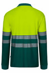 Polo de Algodão Bicolor Manga Comprida de Alta Visibilidade com Faixas Segmentadas-RAG-Tailors-Fardas-e-Uniformes-Vestuario-Pro