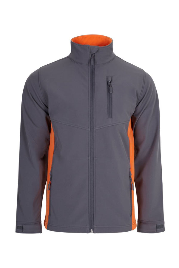 Casaco Soft Shell Total Match Indústria-Cinza/laranja - 08/16-XS-RAG-Tailors-Fardas-e-Uniformes-Vestuario-Pro
