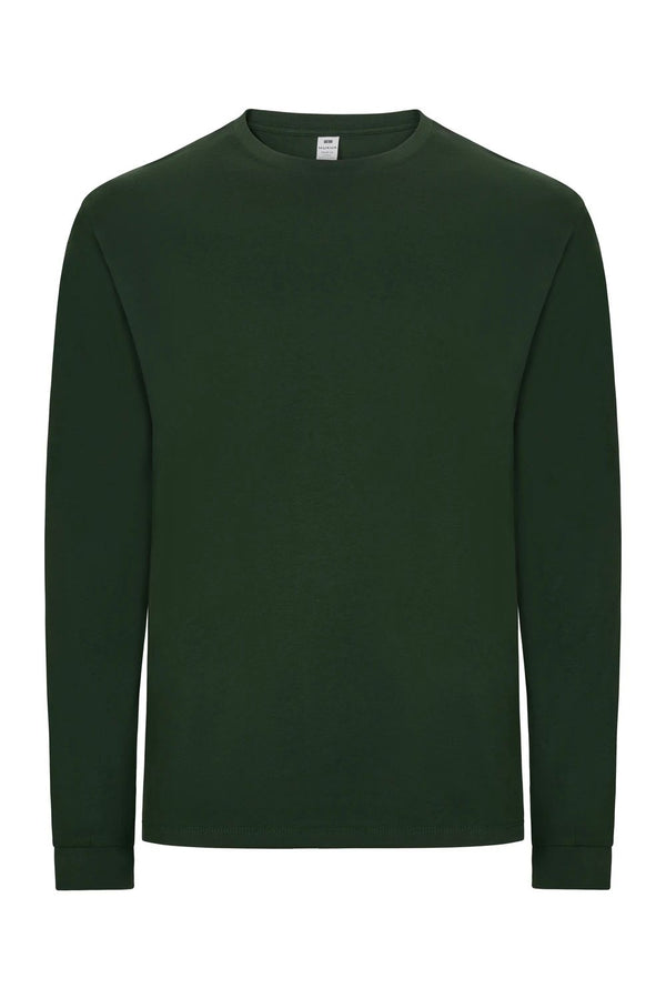 T-shirt Unissexo de Manga Comprida Palm LSL-Bottle Green - 602-XS-RAG-Tailors-Fardas-e-Uniformes-Vestuario-Pro