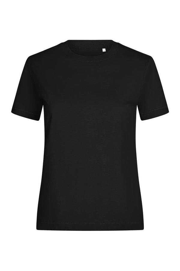 T-shirt de Manga Curta Feminina em Algodão Orgânico Coast Woman 165-Black - 200-S-RAG-Tailors-Fardas-e-Uniformes-Vestuario-Pro