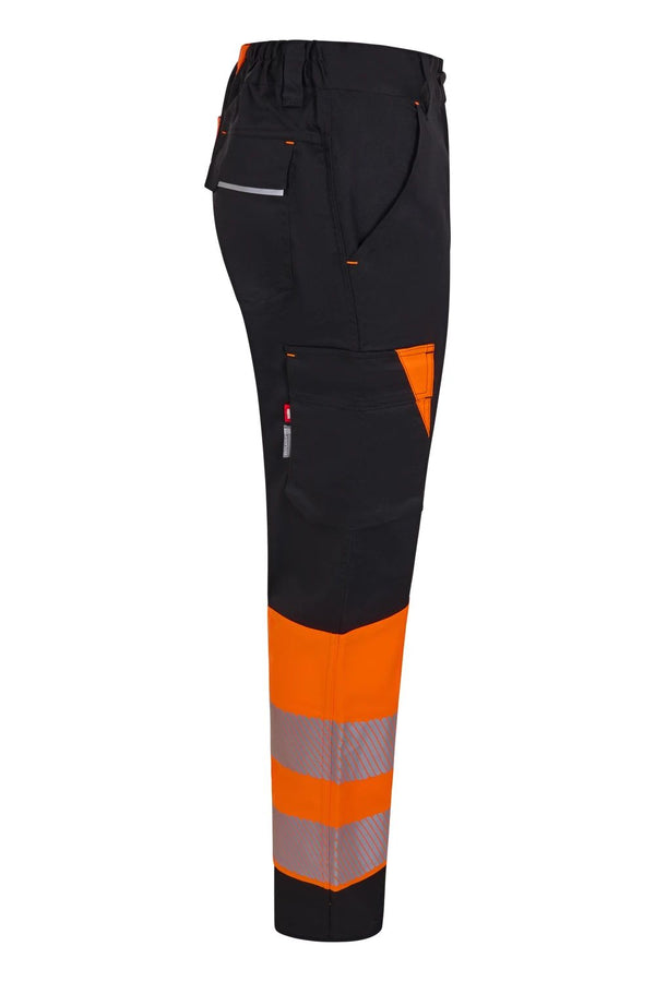 Calças Stretch recicladas bicolor com faixas segmentadas para mulher-RAG-Tailors-Fardas-e-Uniformes-Vestuario-Pro