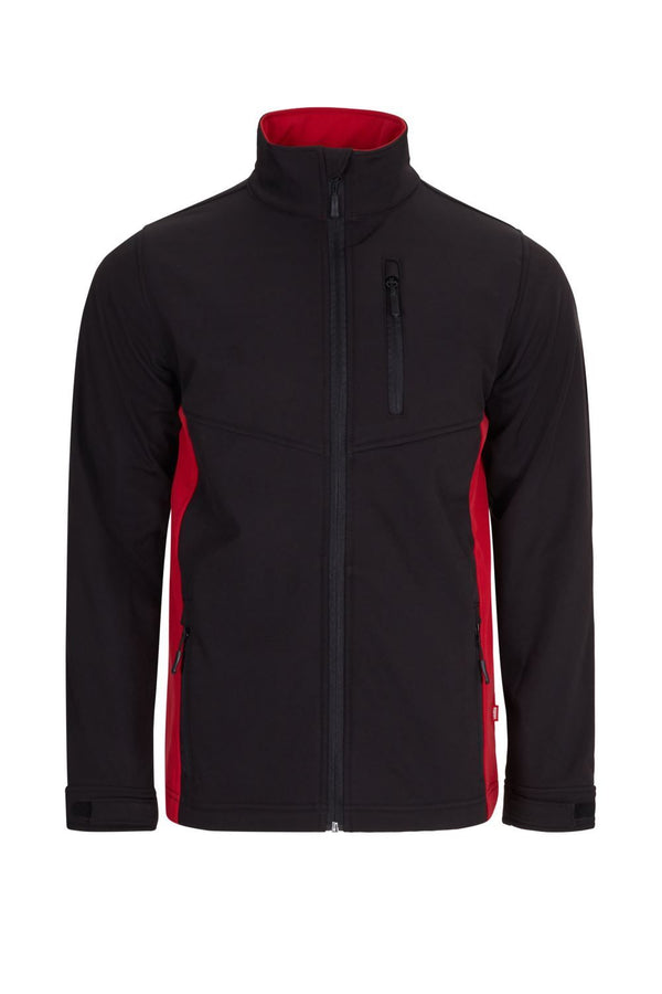 Casaco Soft Shell Total Match Indústria-Preto/vermelho - 00/12-XS-RAG-Tailors-Fardas-e-Uniformes-Vestuario-Pro