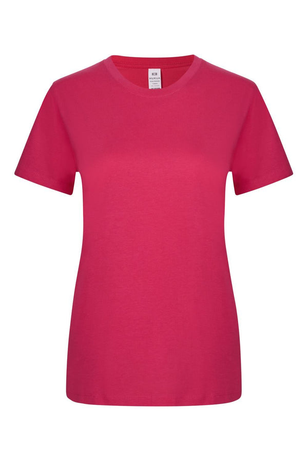T-shirt de Mulher de Manga Curta Palm 190-Fuchsia - 406-XS-RAG-Tailors-Fardas-e-Uniformes-Vestuario-Pro