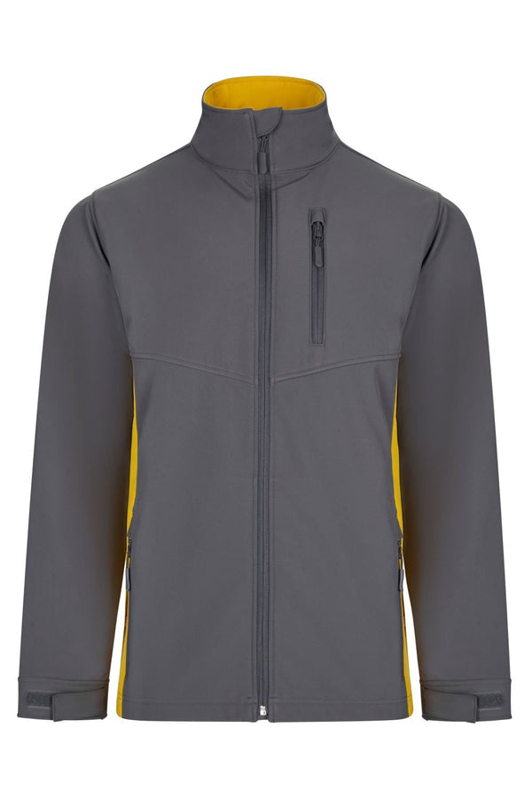 Casaco Soft Shell Total Match Indústria-Cinza/amarelo - 08/17-XS-RAG-Tailors-Fardas-e-Uniformes-Vestuario-Pro