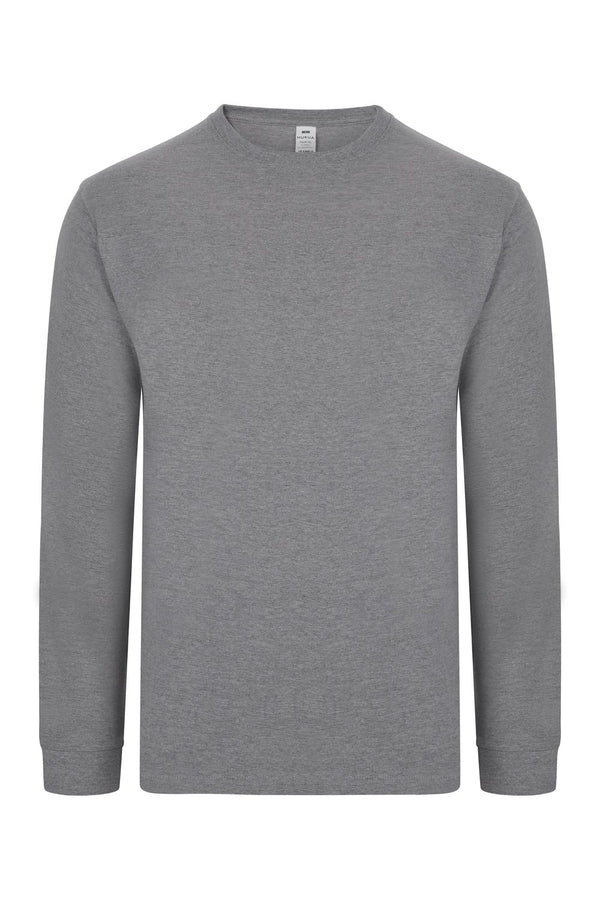T-shirt Unissexo de Manga Comprida Palm LSL-Heather Grey - 202-XS-RAG-Tailors-Fardas-e-Uniformes-Vestuario-Pro