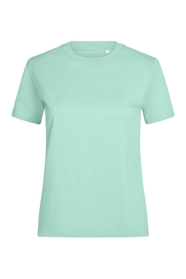 T-shirt de Manga Curta Feminina em Algodão Orgânico Coast Woman 165-Aqua - 519-S-RAG-Tailors-Fardas-e-Uniformes-Vestuario-Pro