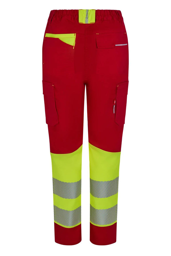 Calças Stretch recicladas bicolor com faixas segmentadas para mulher-RAG-Tailors-Fardas-e-Uniformes-Vestuario-Pro