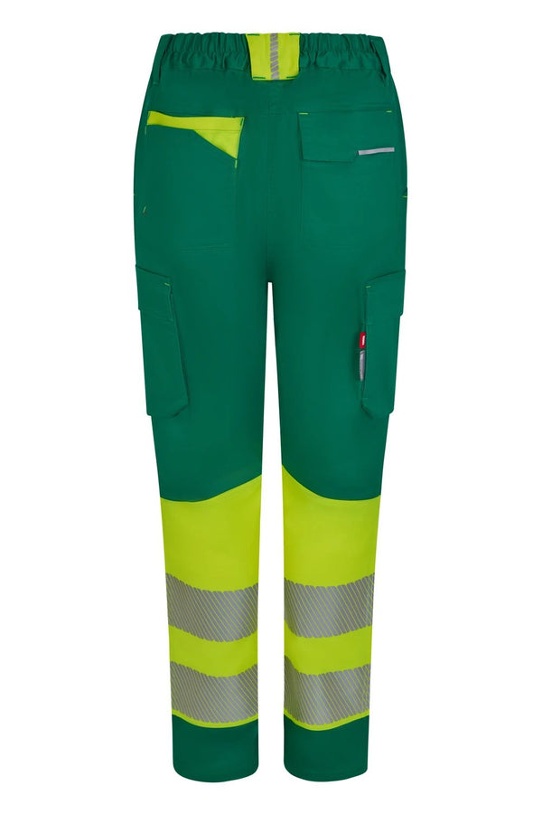 Calças Stretch recicladas bicolor com faixas segmentadas para mulher-RAG-Tailors-Fardas-e-Uniformes-Vestuario-Pro