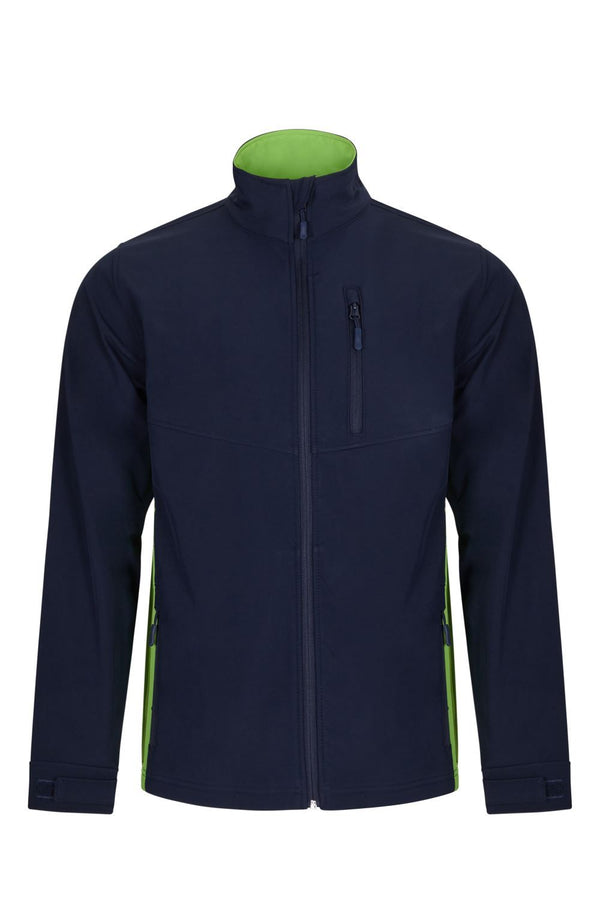 Casaco Soft Shell Total Match Indústria-Azul Navy/verde Lima - 61/25-XS-RAG-Tailors-Fardas-e-Uniformes-Vestuario-Pro