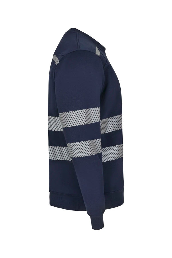 Sweatshirt com Gola Redonda e Faixas Segmentadas de Visibilidade Melhorada-RAG-Tailors-Fardas-e-Uniformes-Vestuario-Pro